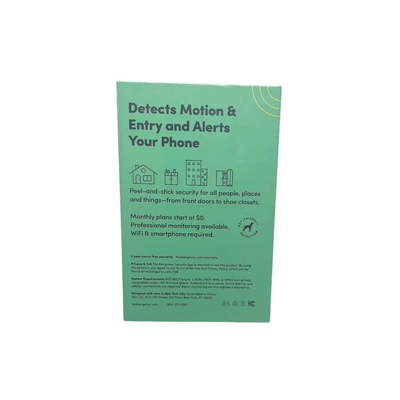 Kangaroo A0002 Indoor Motion & Entry Sensor White NEW For Door Window Security - Picture 3 of 6